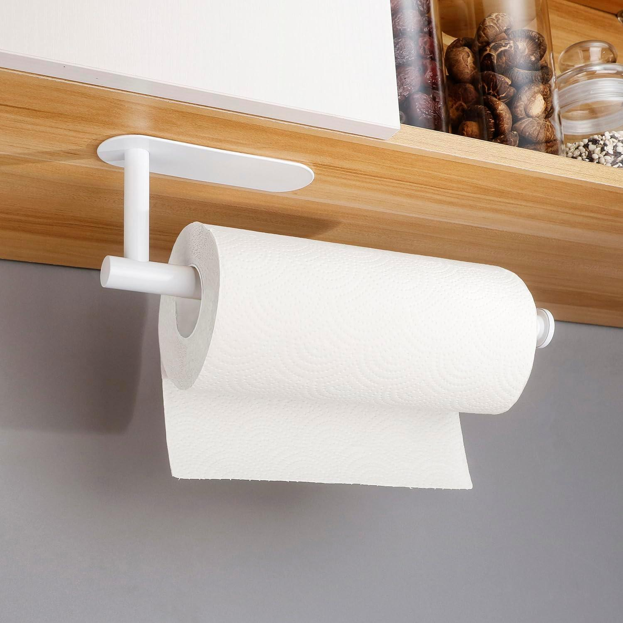 Держатель для бумажных полотенец настенный пластиковый Белый - фото 8