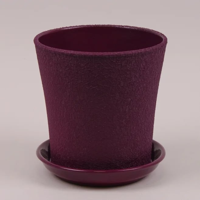 Горшок керамический Flora Вуаль шелк 1 л Фиолетовый (2434)
