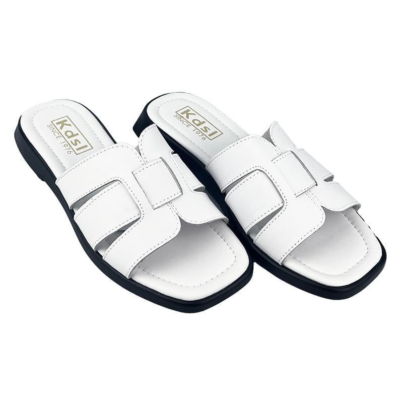 Шлепанцы женские кожаные 1032 p. 39 25 см Белый