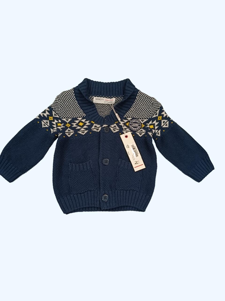 Кофта для хлопчика Minoti 74 см Синій (0133)