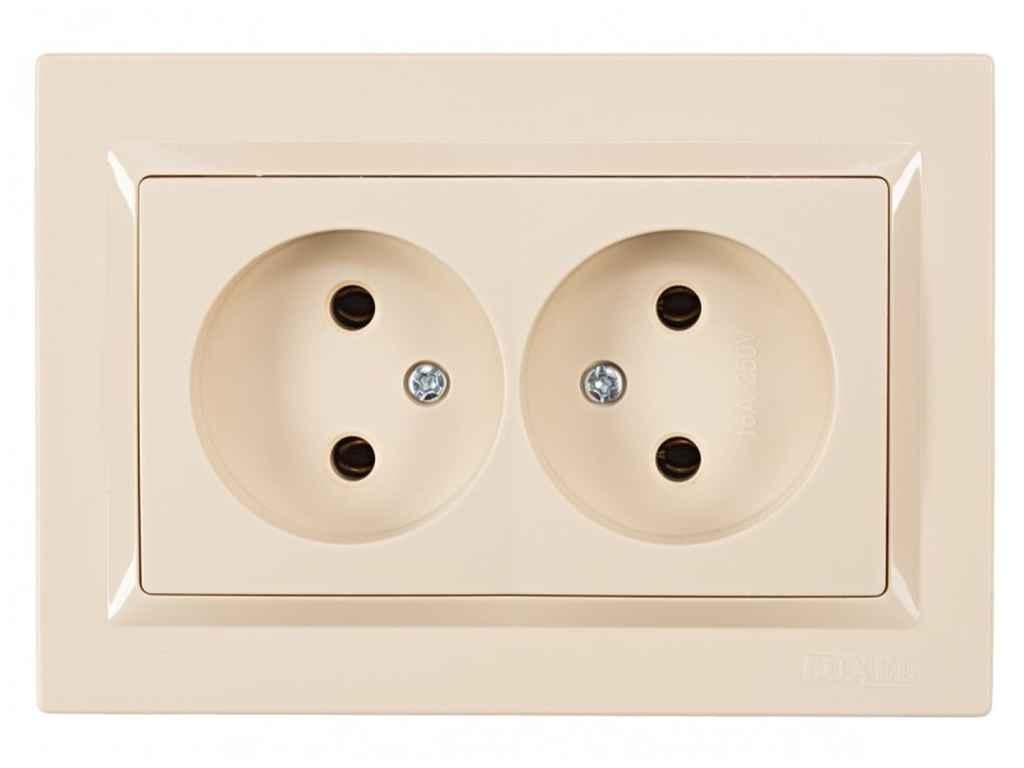 Розетка Luxel двойная JAZZ 9307 (1017583)