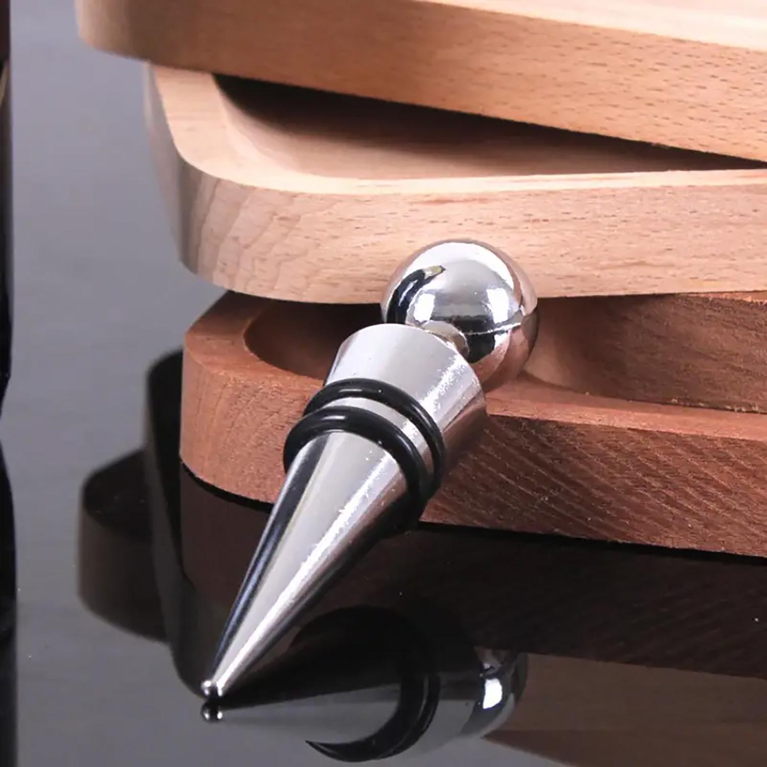 Пробка металева для пляшок вина та шампанського багаторазова 8,5 см - фото 14