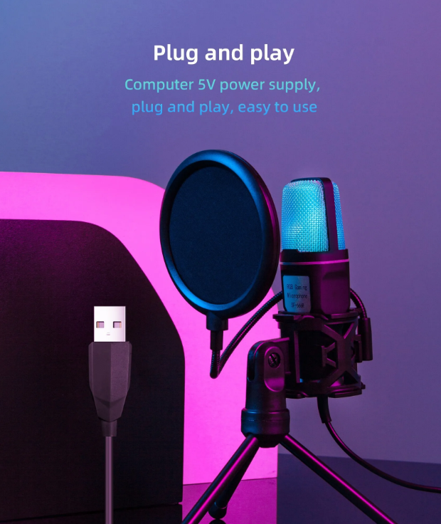 Микрофон YANMAI с RGB-подсветкой (SF666R) - фото 9 Микрофон YANMAI с RGB-подсветкой (SF666R) - фото 9