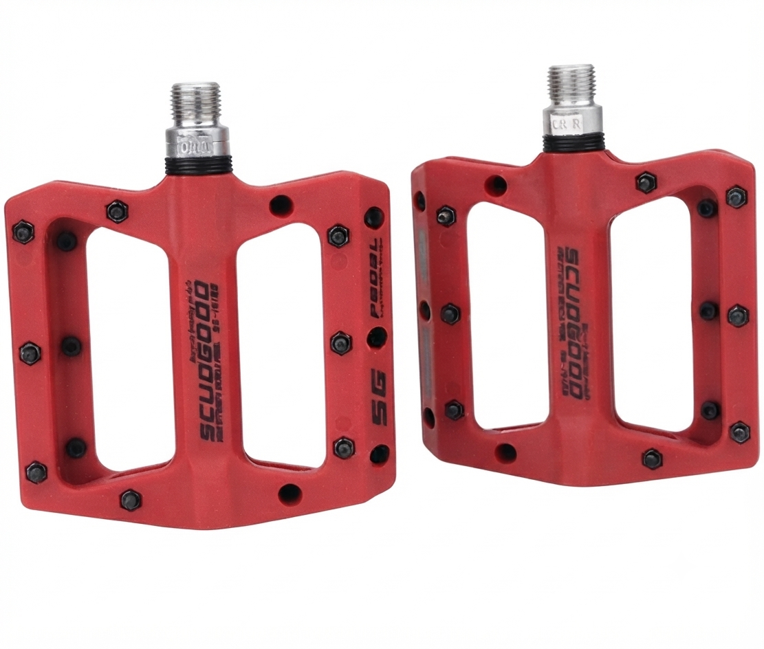 Велосипедные педали ScudGood MTB нейлон 106х97 мм Красный (TR-PED-151) Велосипедные педали ScudGood MTB нейлон 106х97 мм Красный (TR-PED-151)