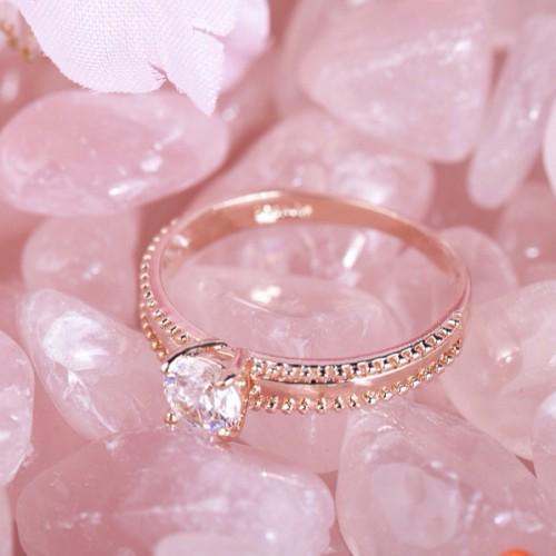 Кольцо с кристаллами Сваровски 096891 Italina р. 16 Белый