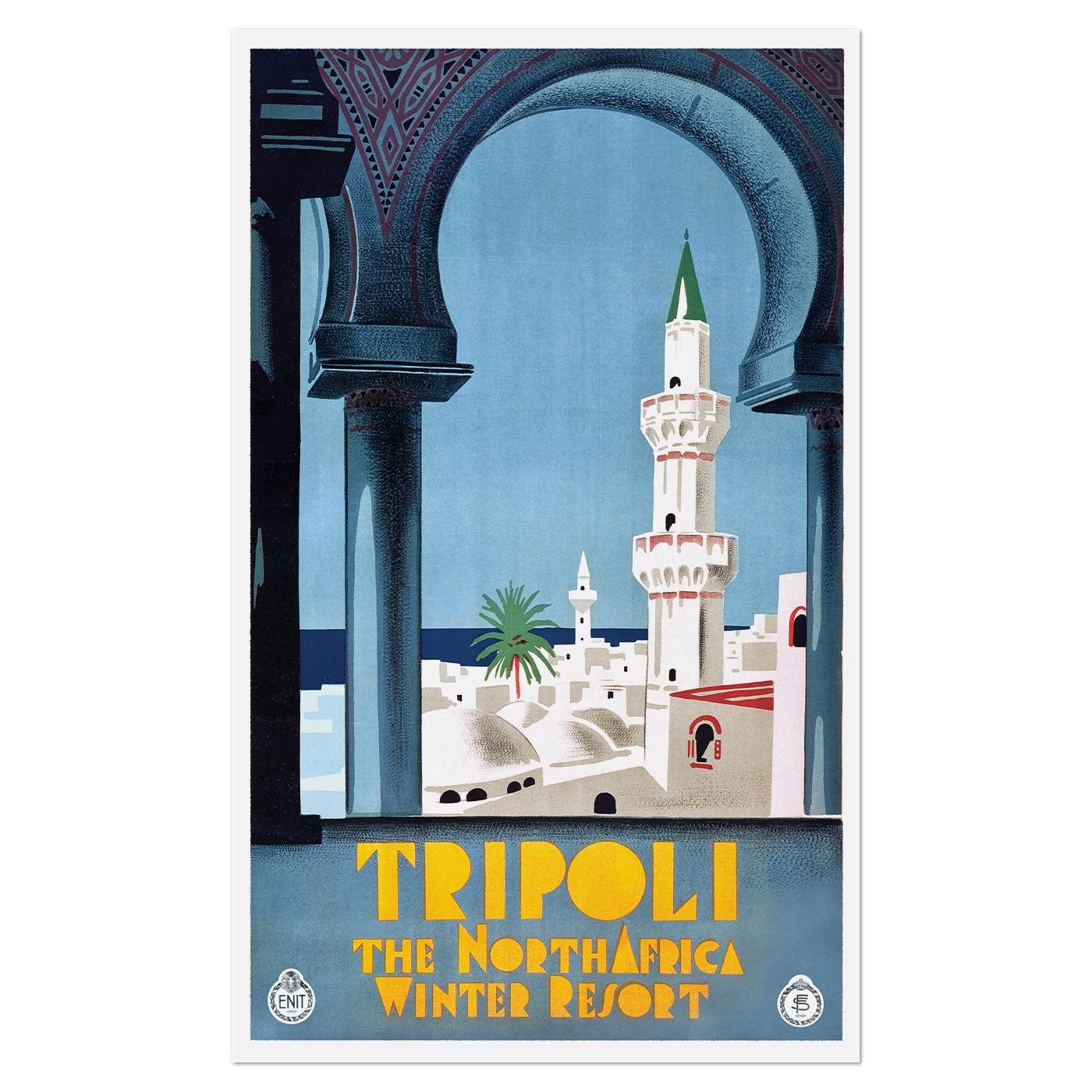 Плакат туристический Ливия Триполи 1930 51x84 см (0161)