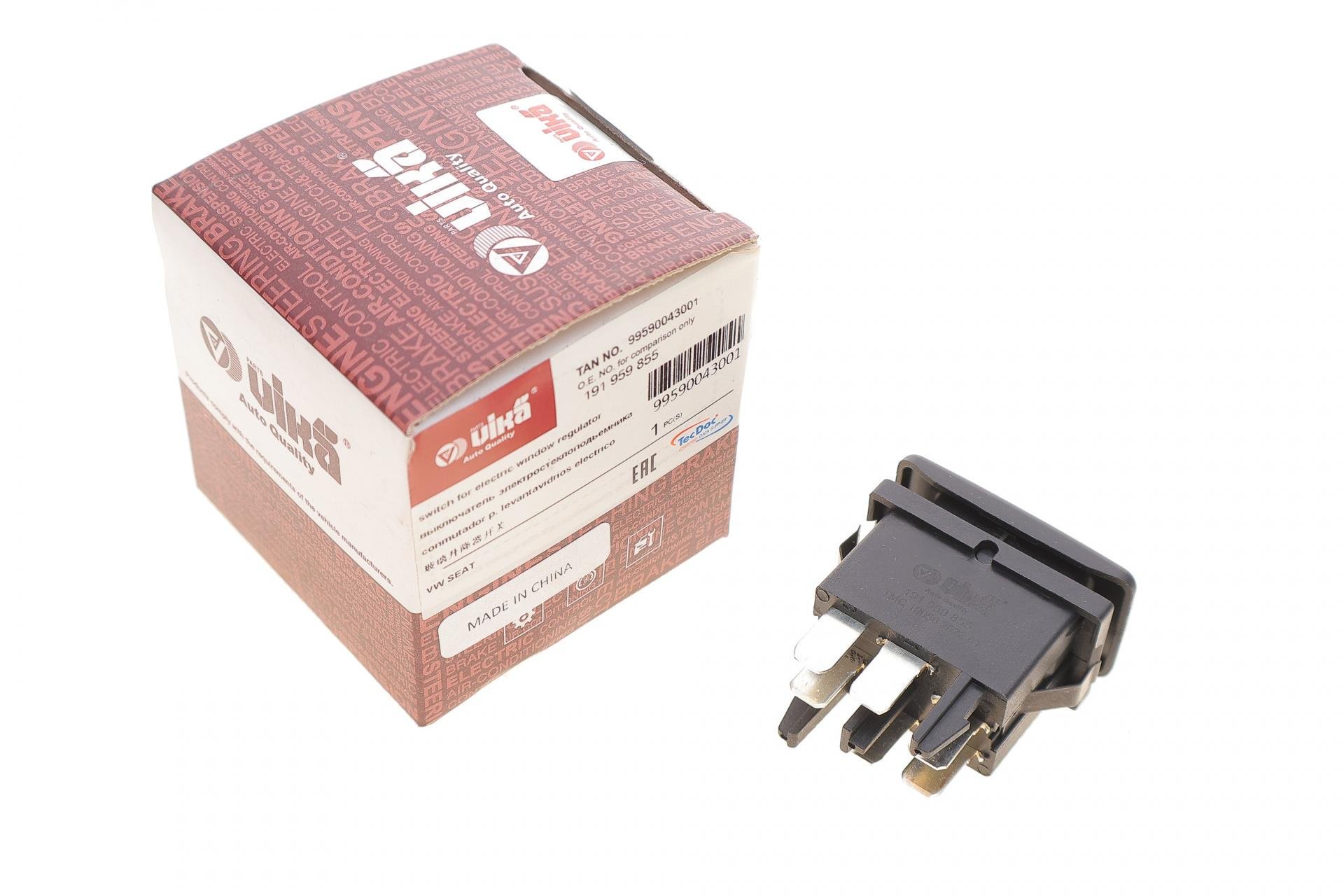 Кнопка стеклоподъемника Vika VW Caddy/LT 28-35/Golf/Jetta/Polo 78-04 - (99590043001)