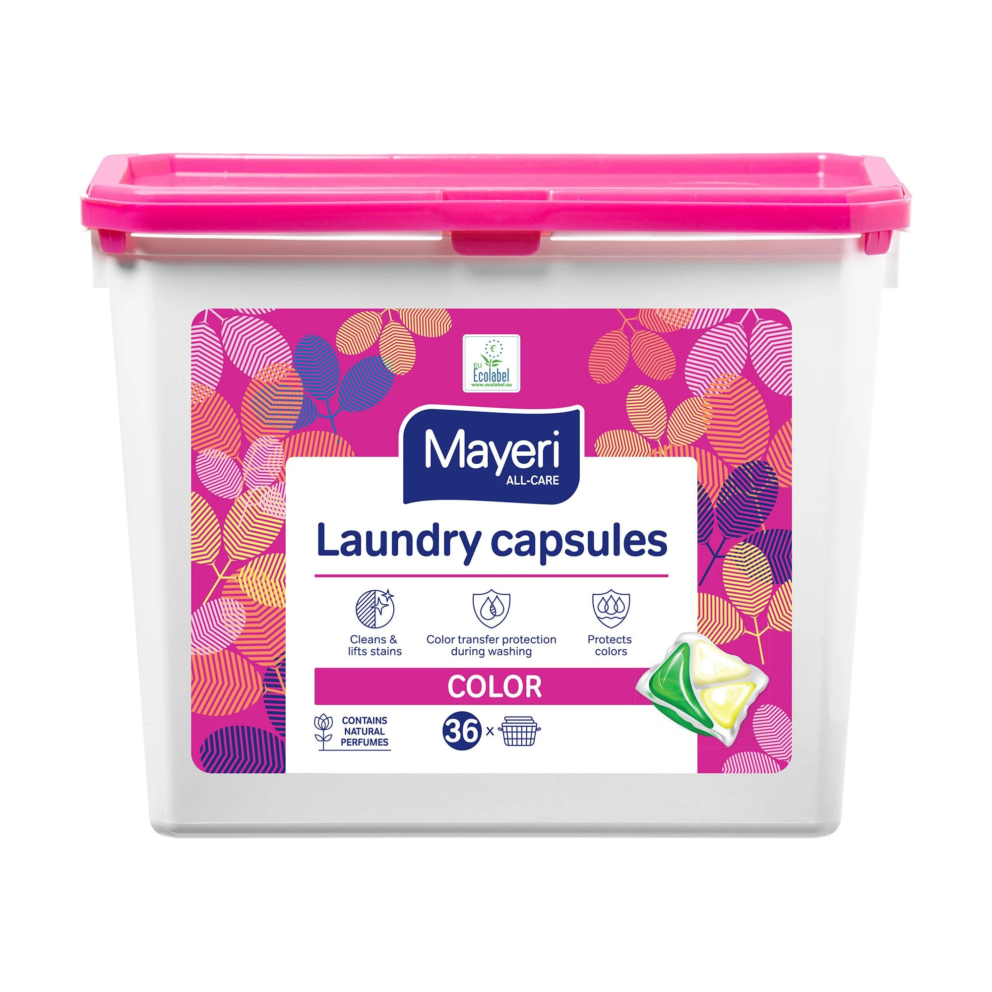 Гель-капсули для прання кольорових речей Mayeri Laundry Capsules Color 36 шт. (27634262)