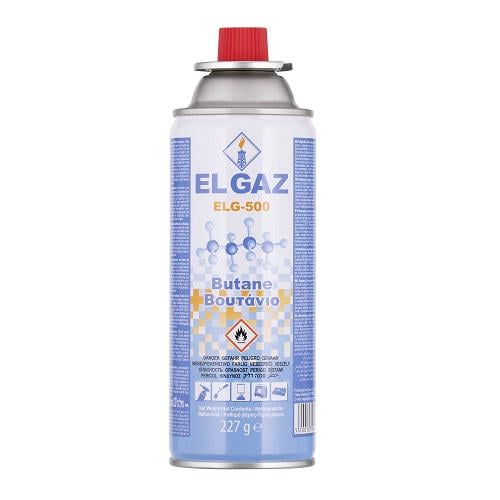 Баллон газовый цанговый EL GAZ 104ELG-500-24 ELG-500 бутан 227 г 24 шт. (104ELG-500-24) - фото 1