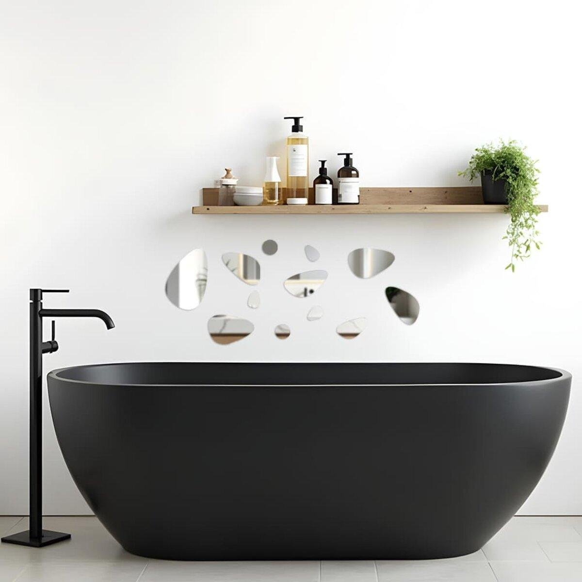 Декор дзеркальний акриловий самоклеючий Камінці 12 шт. Сріблястий (SW-00002496) - фото 6 Декор дзеркальний акриловий самоклеючий Камінці 12 шт. Сріблястий (SW-00002496) - фото 6