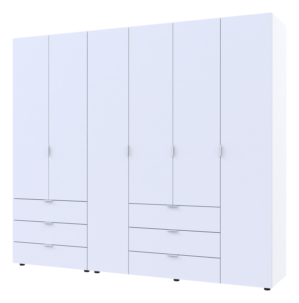 Шкаф для одежды Doros Гелар 2+4 ДСП 232,5х49,5х203,4 см Белый (42002124)