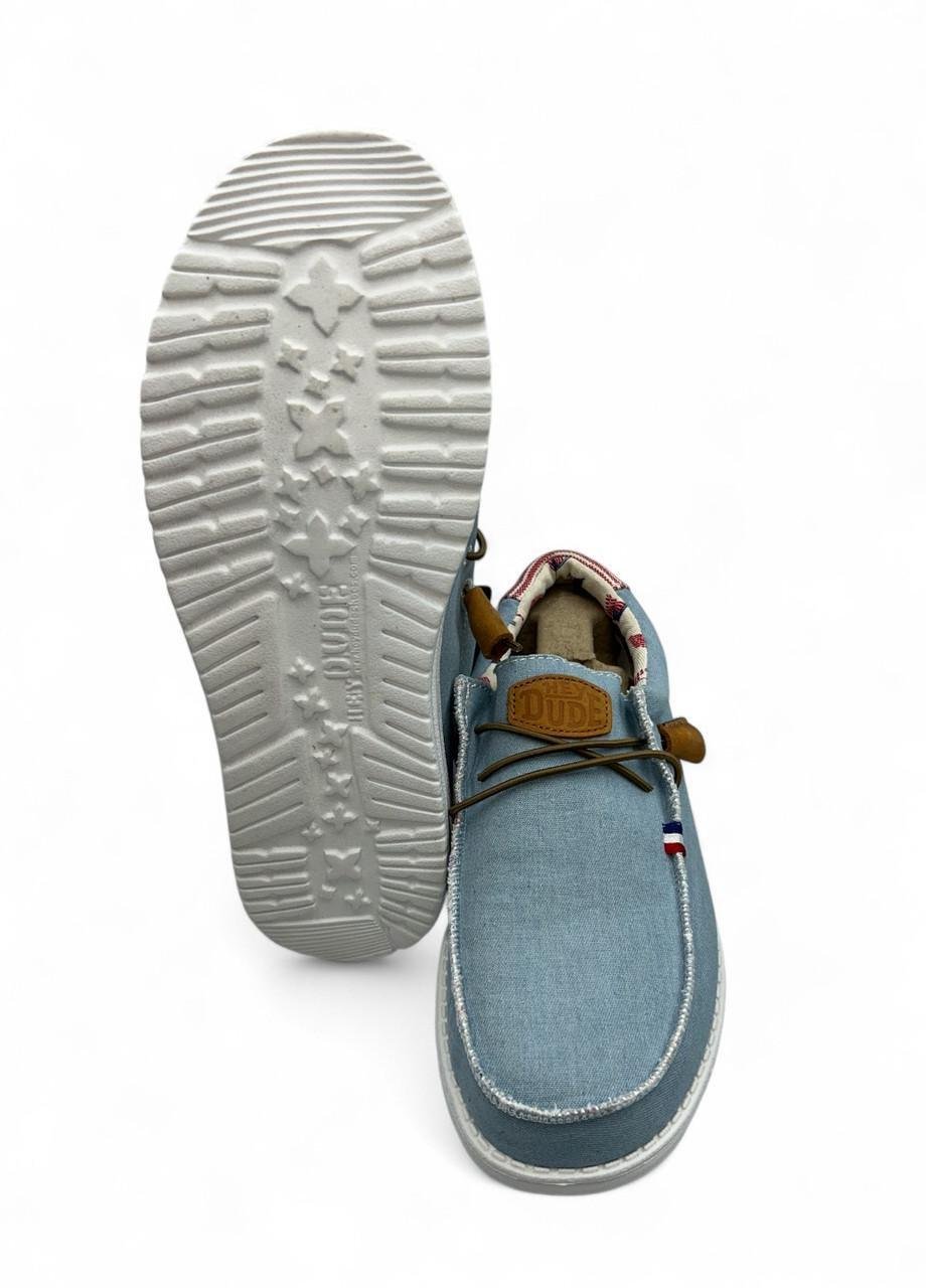 Мокасини чоловічі Hay Dude Wally Ameria Denim Stripe 40395-4OE р. 44 28,7 см Глибокий (2773145166) - фото 3