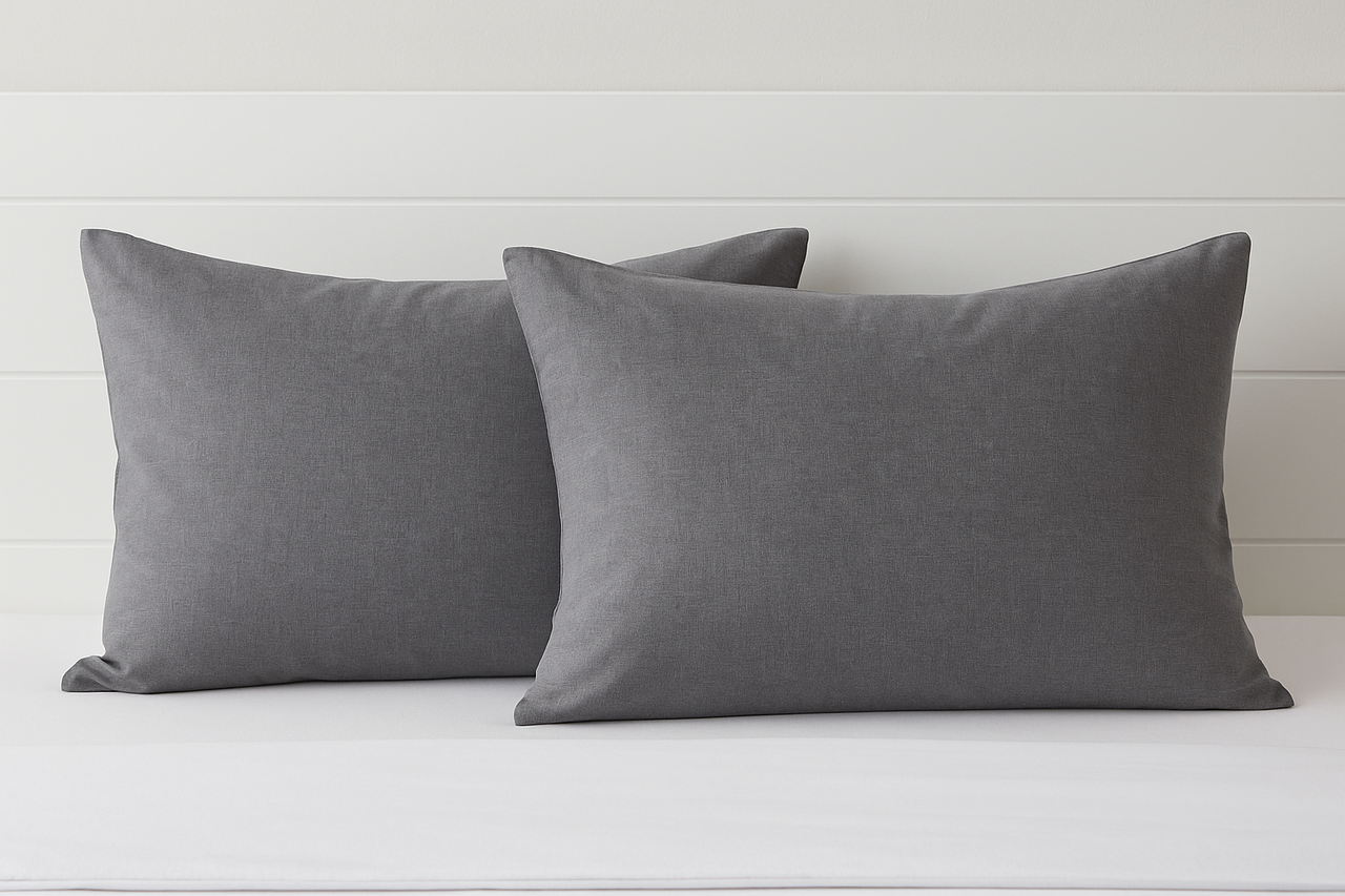 Наволочка однотонная бязь голд 60х60 см Серый (G-26074)