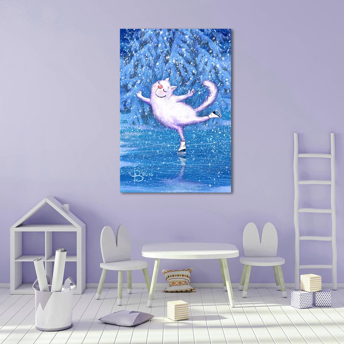 Картина Фігурне катання Біла лебідь 1 модуль 30х45 см Картина Фігурне катання Біла лебідь 1 модуль 30х45 см