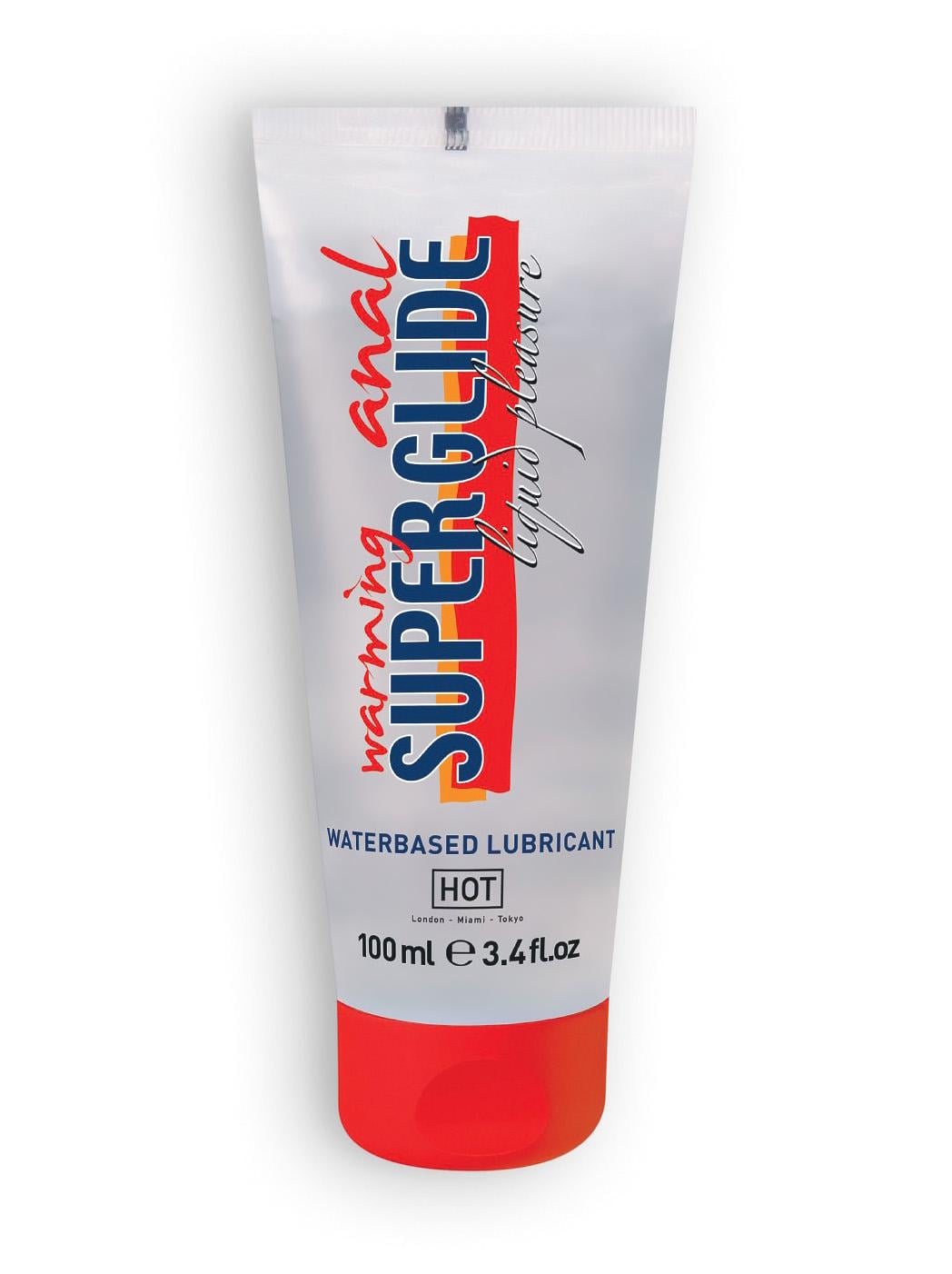 Лубрикант анальный согревающий Hot Superglide Warming Waterbased 100 мл