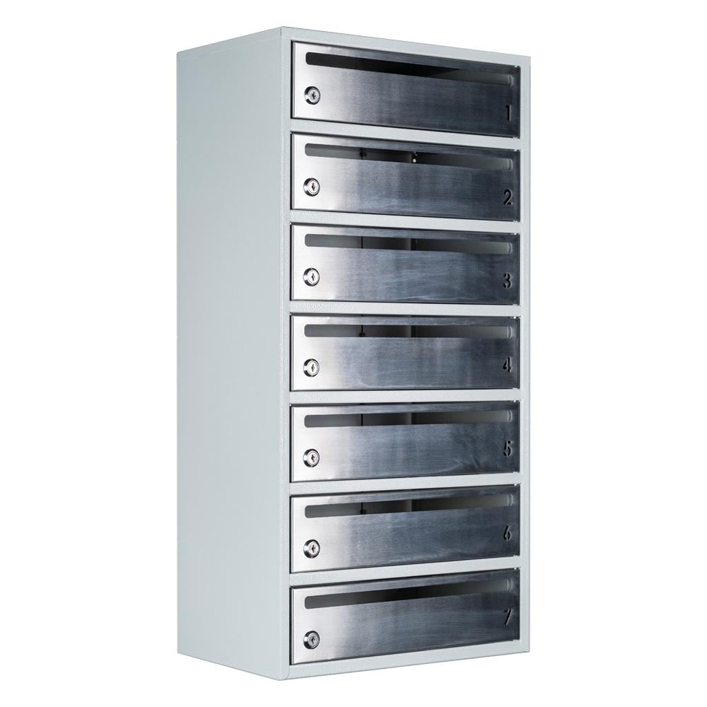 Почтовый ящик многосекционный Е2-07.F RAL 7035 (22070105)