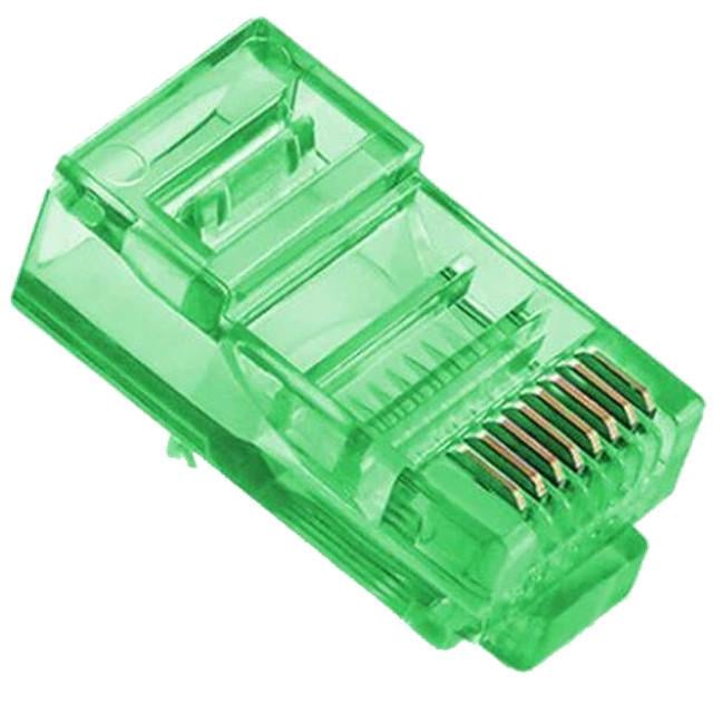Конектор Merlion RJ-45 8P8C UTP Cat-5 Q100 100 шт./уп. Green (2983440165) Конектор Merlion RJ-45 8P8C UTP Cat-5 Q100 100 шт./уп. Green (2983440165)