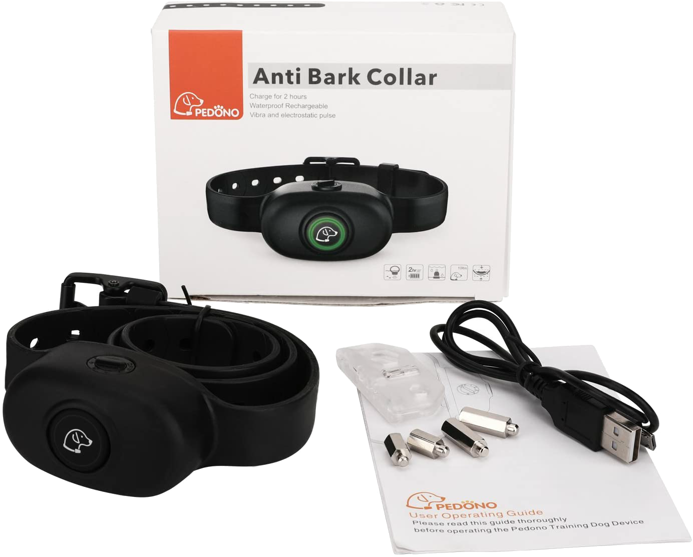 Нашийник електронний дресирувальний від гавкоту бобак PEDONO DOG-300 bark Orange (048) - фото 12