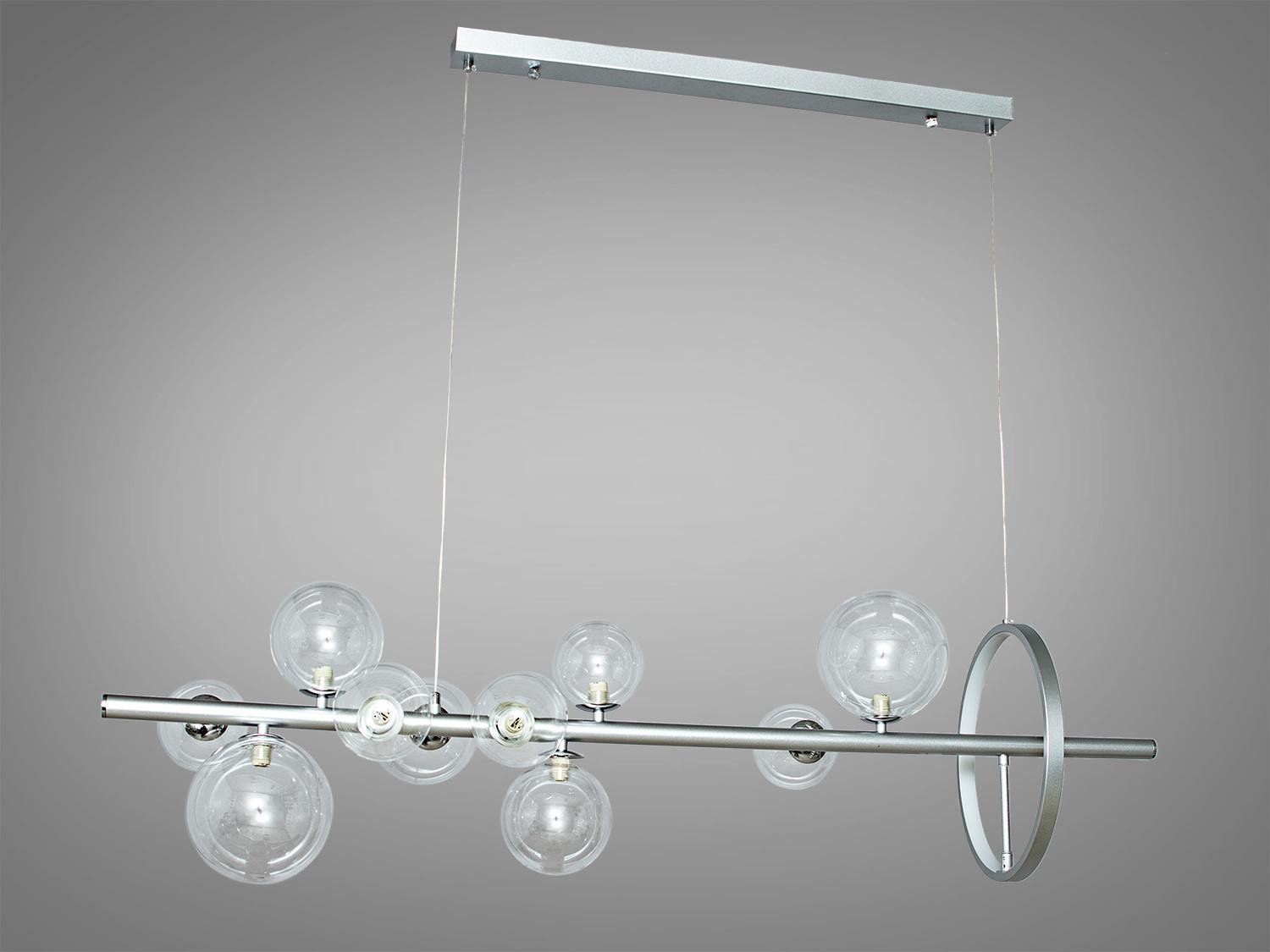 Люстра Diasha Loft на 10 ламп с LED-подсветкой Хром (1947-10HR)