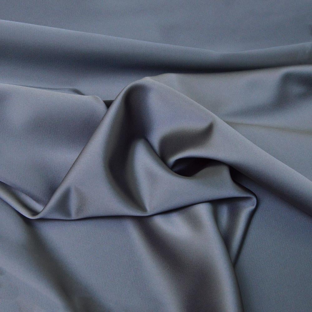 Ткань костюмная атласная Scarlett V-56 Темно-серый (10040)