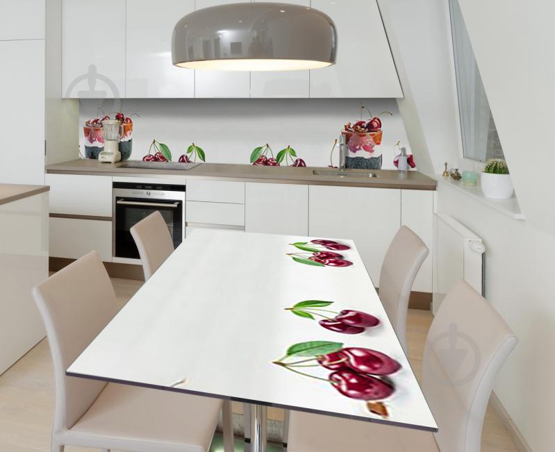 Наклейка 3Д виниловая на стол Zatarga «Десерт с черешней и чиа» 650х1200 мм (Z184462/1st)