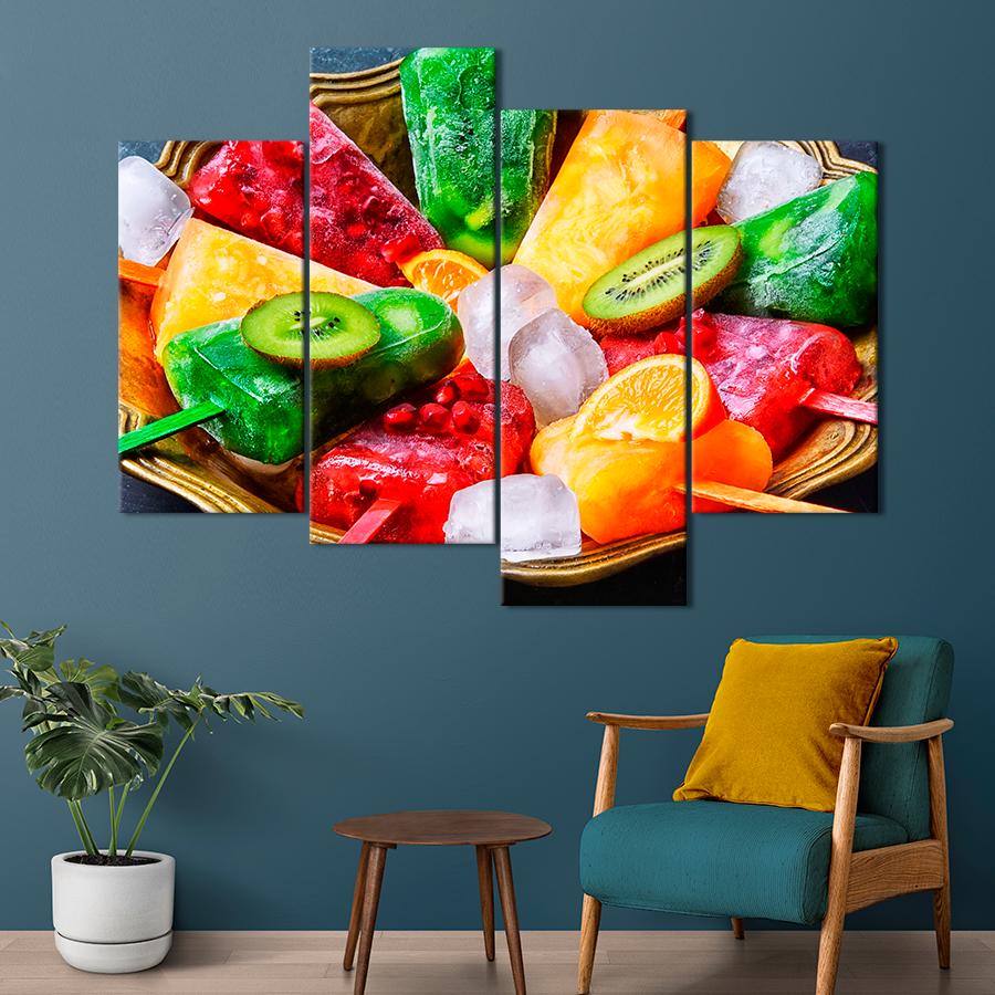 Настенний декор Яркое мороженое с фруктов 129x90 см (A345-4)