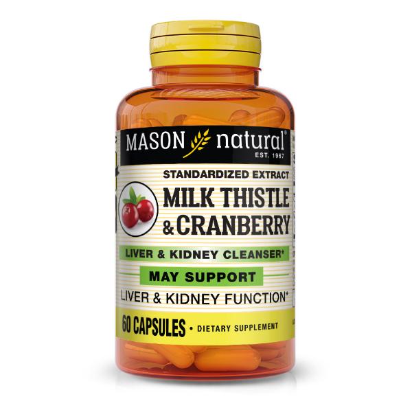 Суміш екстрактів Mason Natural Milk ThistleCranberr 60 капс. (000021144)