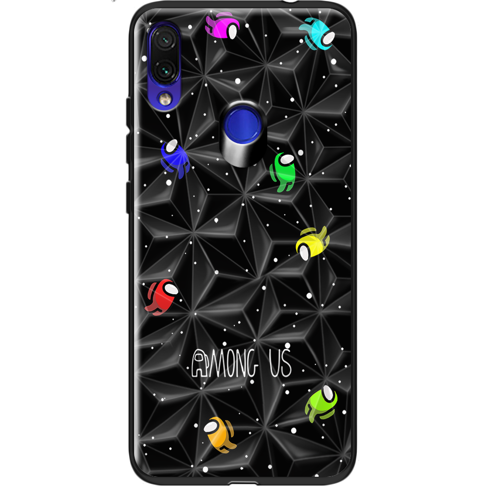 Чехол Boxface Xiaomi Redmi Note 7 Among Us Invisible Черный силикон с призмой (36202-bk76-37871)