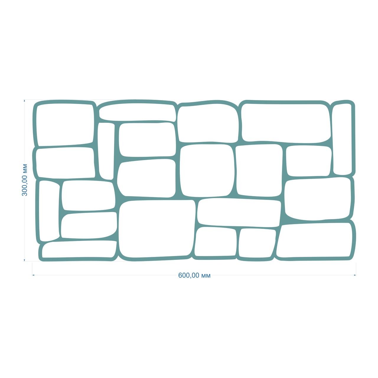 Трафарет багаторазовий для штукатурки Камінь 600х300х1 (мм tds-2.1) - фото 4