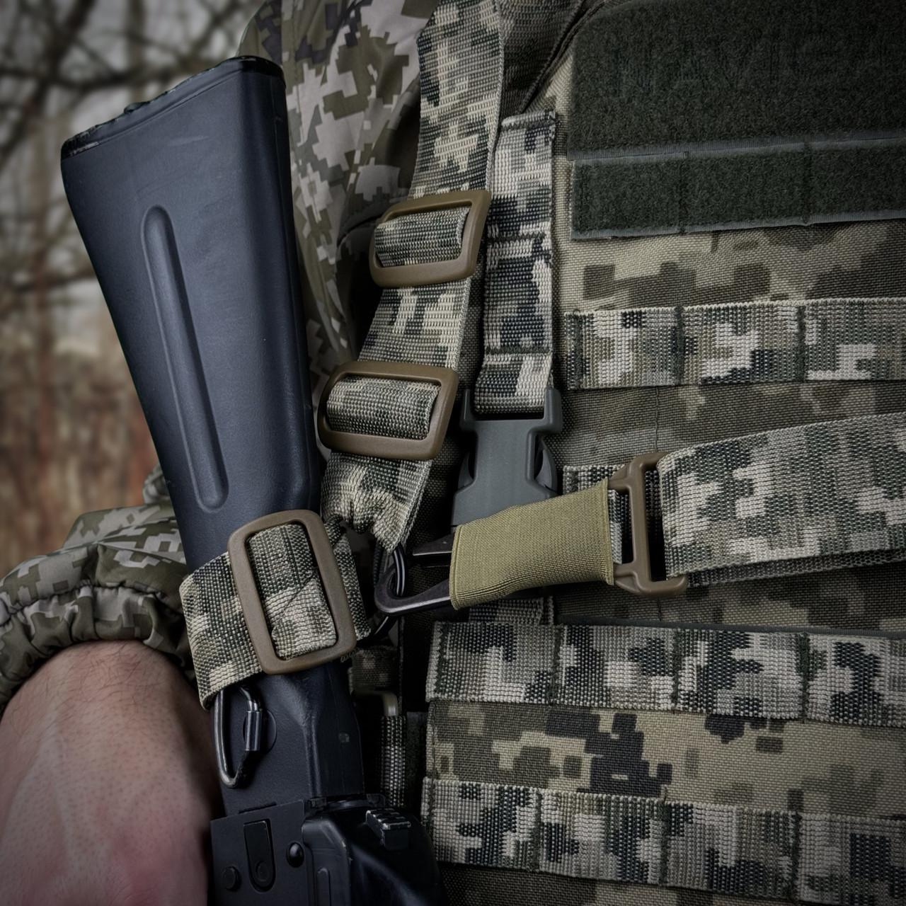 Ремінь збройовий одно/двоточковий Ragnarok TYR Carbine з додатковим кріпленням Піксель - фото 4 Ремінь збройовий одно/двоточковий Ragnarok TYR Carbine з додатковим кріпленням Піксель - фото 4