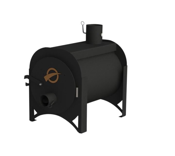 Печь буржуйка стальная твердотопливная Agros WOODEX B-40 500x600x620 мм Черный Печь буржуйка стальная твердотопливная Agros WOODEX B-40 500x600x620 мм Черный