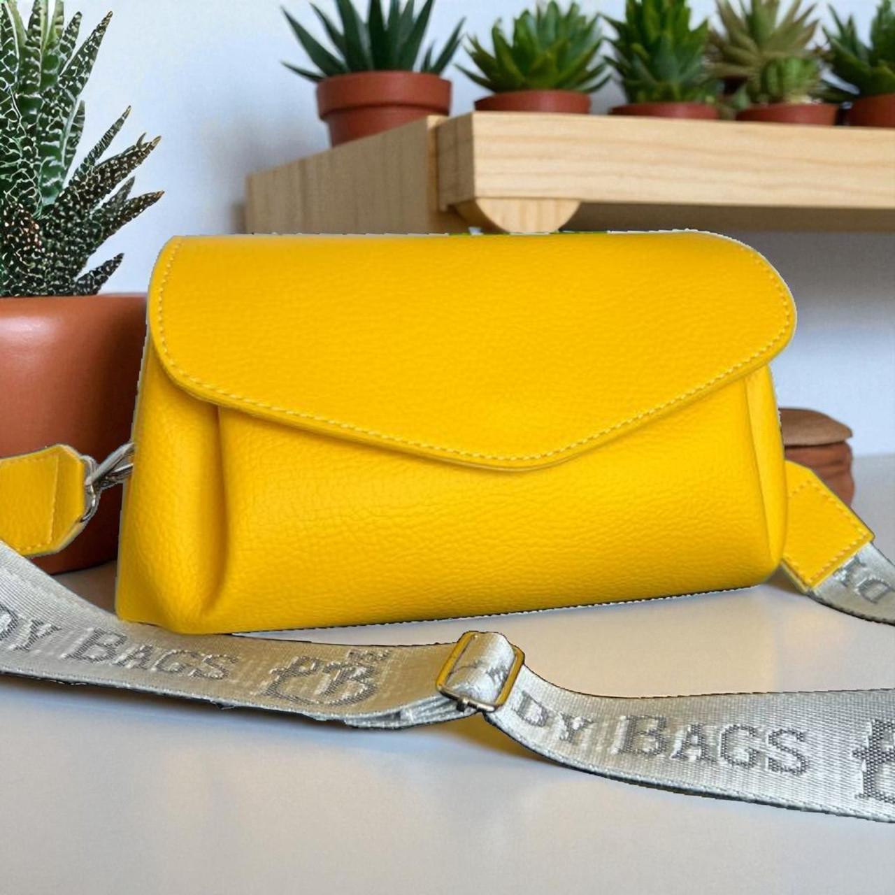 Сумка женская клатч кросс-боди из экокожи под клапаном на магните 24х14 см Желтый (2683574768) - фото 1 Сумка женская клатч кросс-боди из экокожи под клапаном на магните 24х14 см Желтый (2683574768) - фото 1