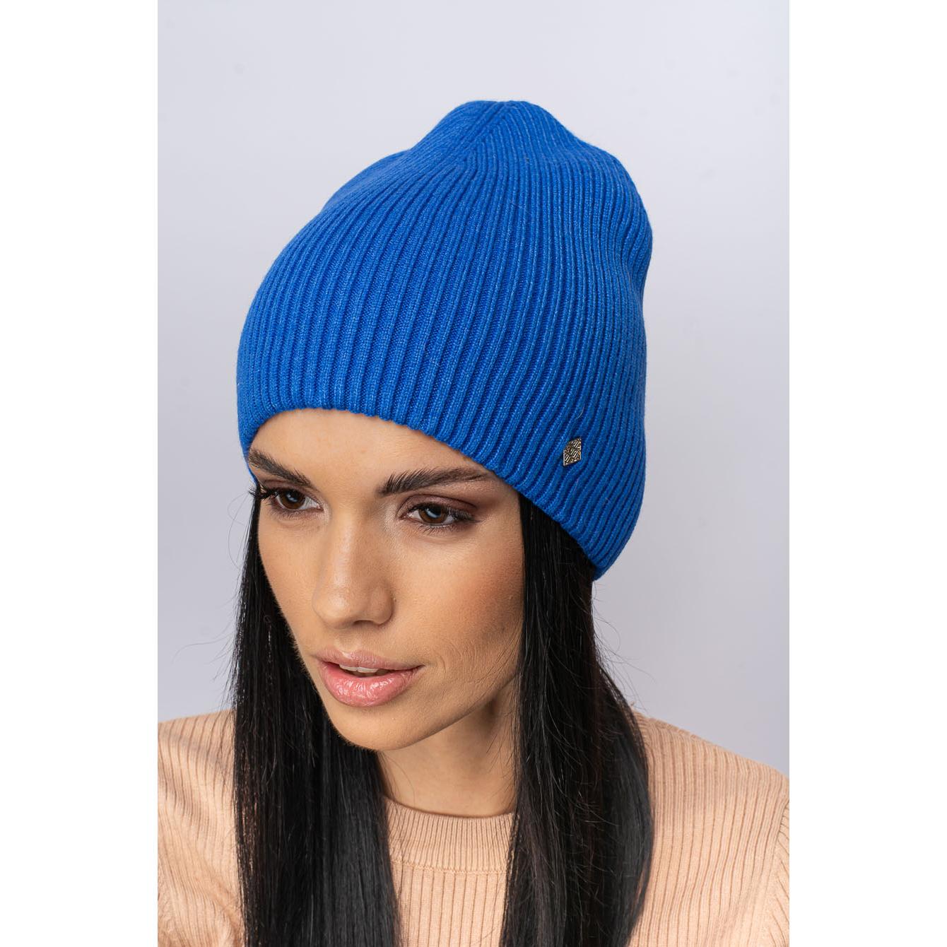 Шапка женская двойная Leks Монако one size Электрик