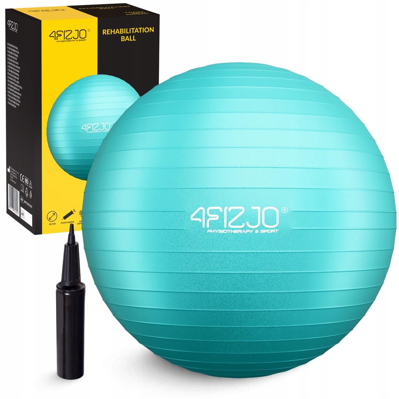 Мяч для фитнеса 4fizjo Anti-Burst 65 см Mint (P-5905973404761)
