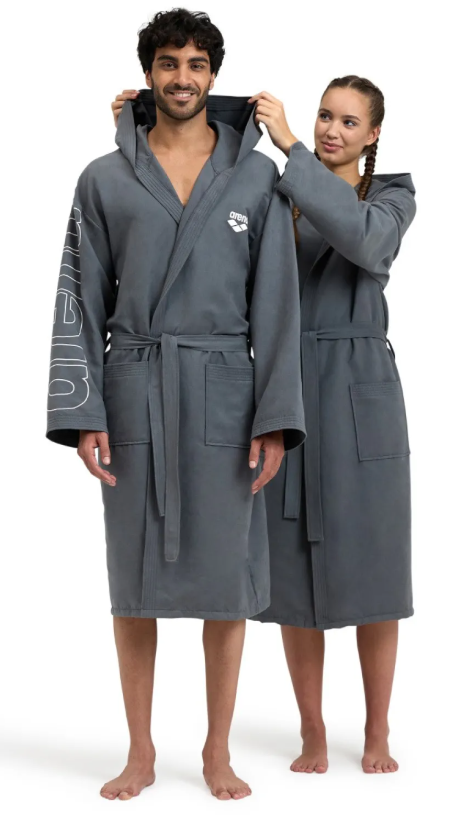 Халат Arena Zeal Plus 005308-101 XXL Темно-серый (3468336945162)