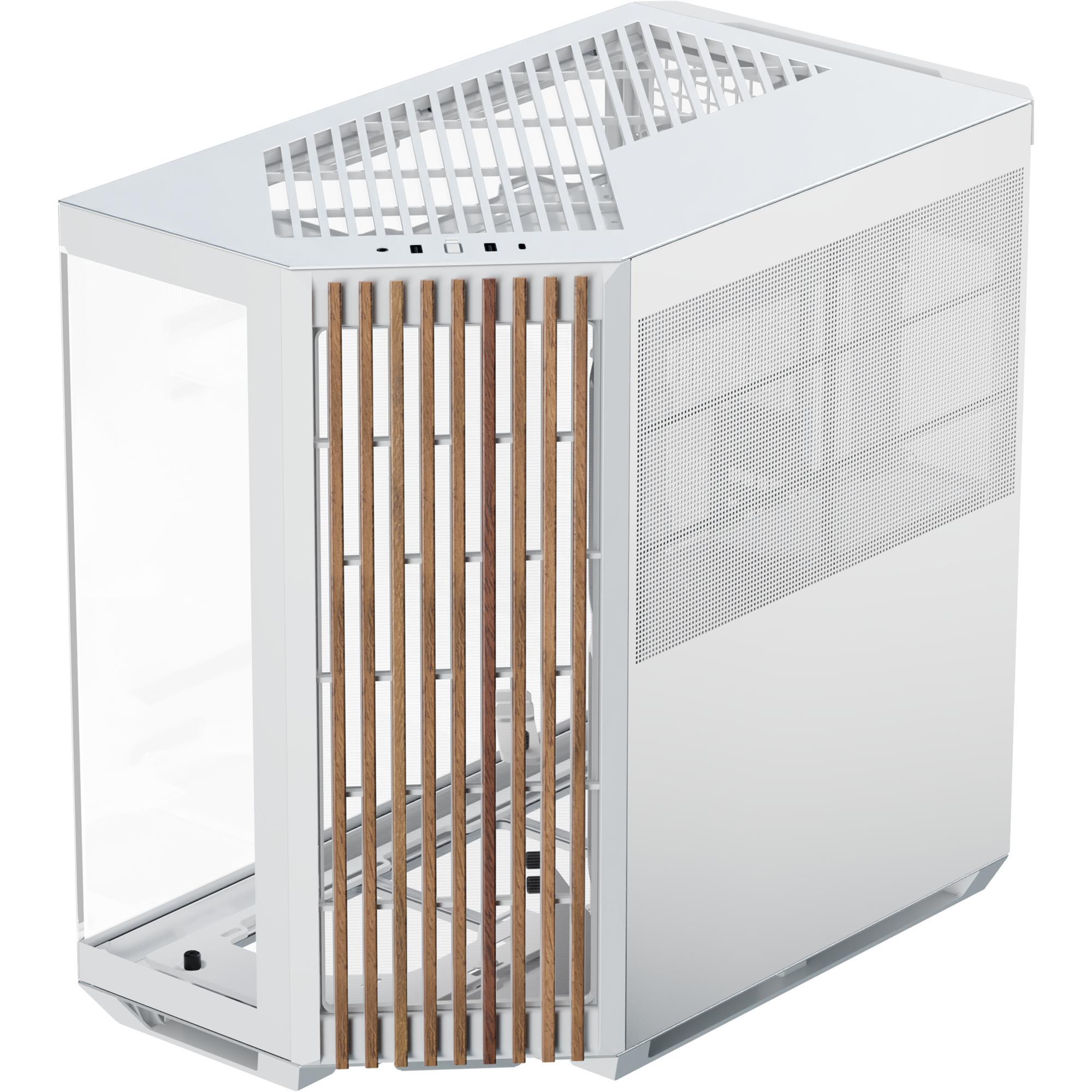 Корпус для ПК APNX V1-W Midi-Tower PSU ATX/MicroATX/Mini-ITX White/Wood (APCM-VI01103.21)