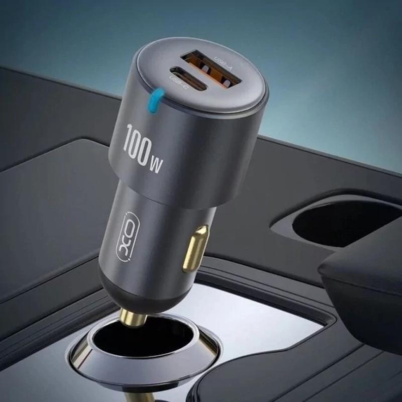 Зарядное устройство автомобильное XO CC47 PD65W+USB35W 100W Tarnish Black (92983) - фото 4