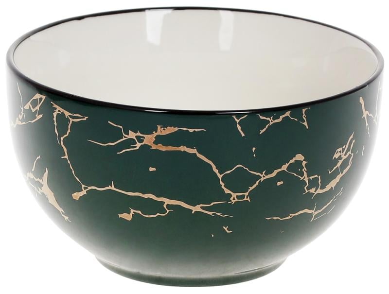 Набор фарфоровых пиал 6 шт. 700 мл Зеленый мрамор