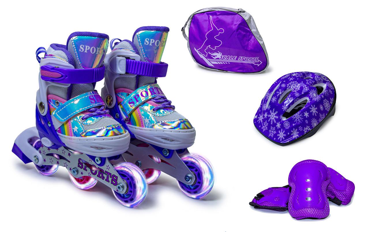 Комплект роликов Scale Sports Радужный р. 26-29 Фиолетовый (2546826061)