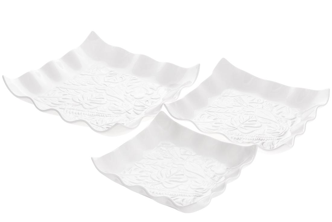 Набір блюд сервірувальних BonaDi Монстера порцеляна 25 см 2 шт. (988-371) - фото 2