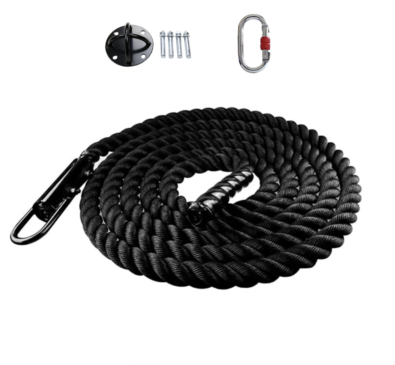 Канат атлетический для кроссфита WCG Battle Rope с креплением к потолку 9 м 50 мм 12 кг Черный (32901170) Канат атлетический для кроссфита WCG Battle Rope с креплением к потолку 9 м 50 мм 12 кг Черный (32901170)