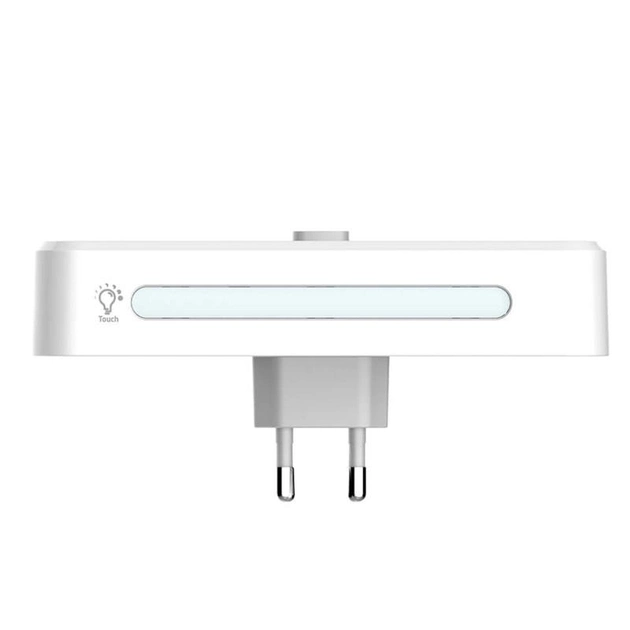 Перехідник мережевий з LED нічником LDNIO SC2311 2 універсальні розетки/2USB/1Type-C 2500W вилка євро 3A (32857927856235) - фото 2