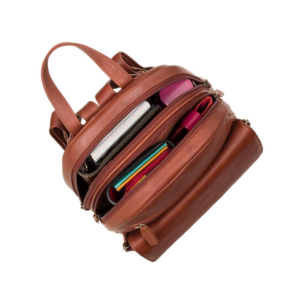 Міський рюкзак жіночий шкіряний Visconti 01433 Gina Brown - фото 5 Міський рюкзак жіночий шкіряний Visconti 01433 Gina Brown - фото 5