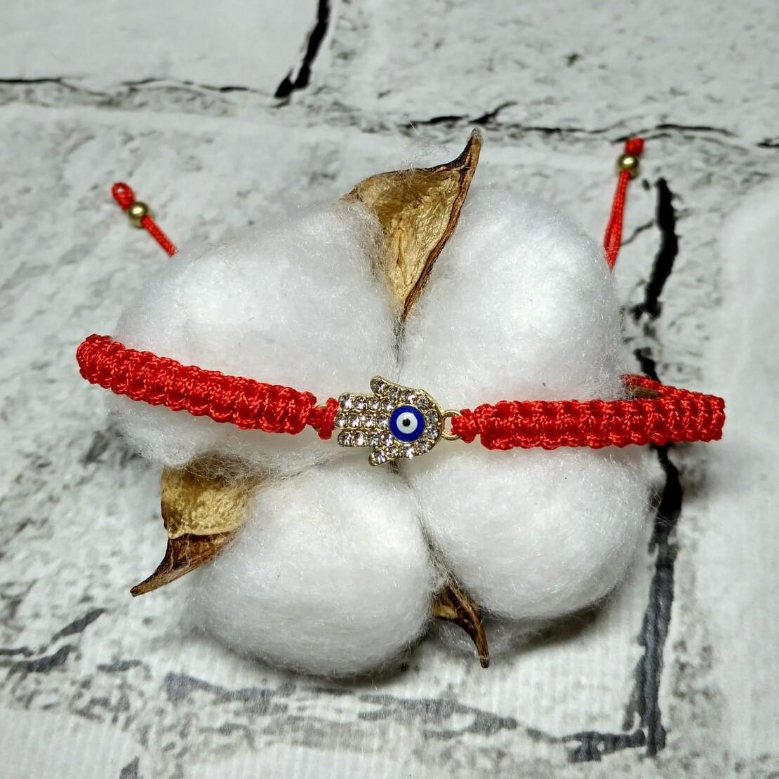 Браслет с красной нитью Рука фатимы (2-4-8-18-31) Браслет с красной нитью Рука фатимы (2-4-8-18-31)