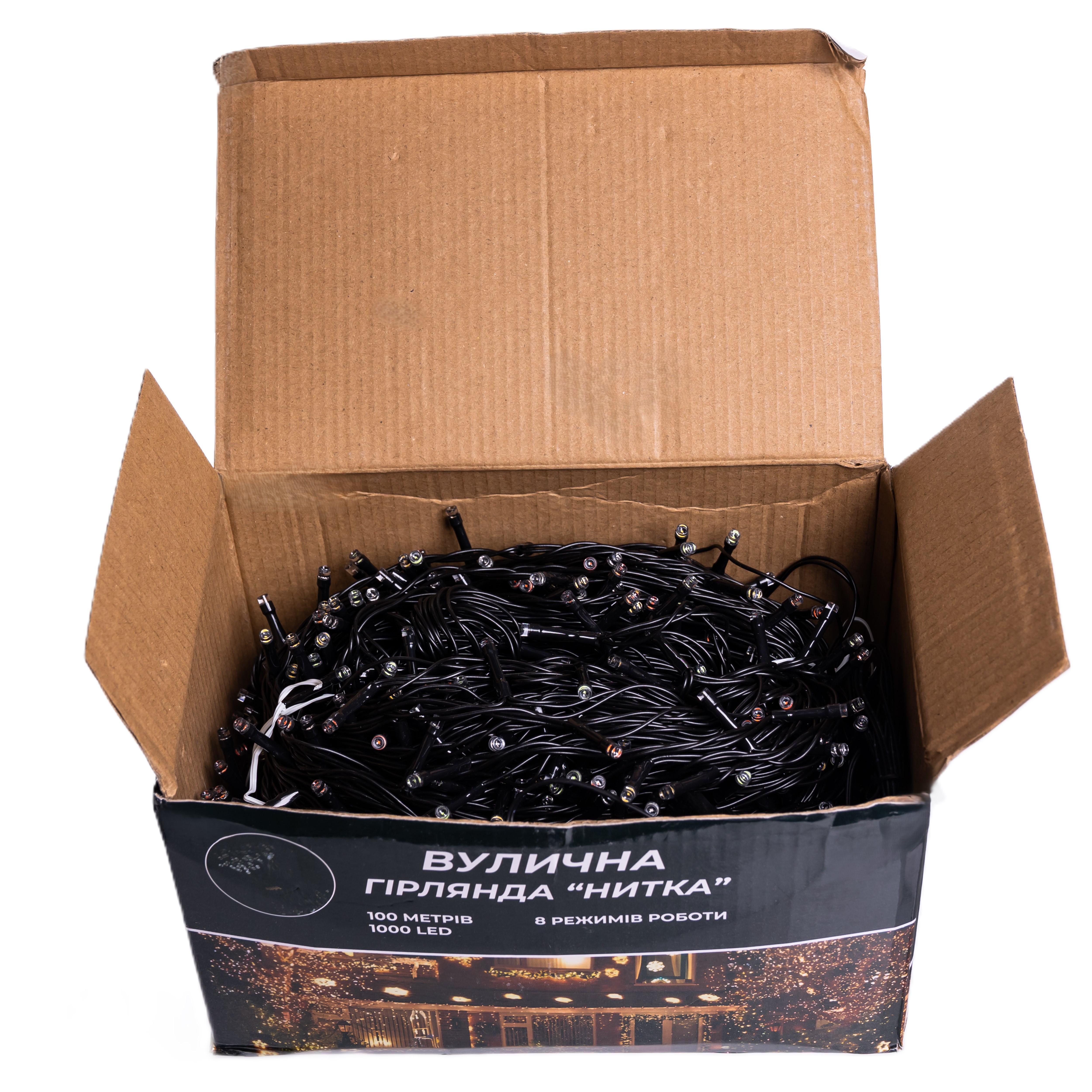 Гірлянда Нитка вулична 1000 LED на сонячній батареї 100 м з пультом Синій (21-107-SB1000L100MBBL) - фото 4