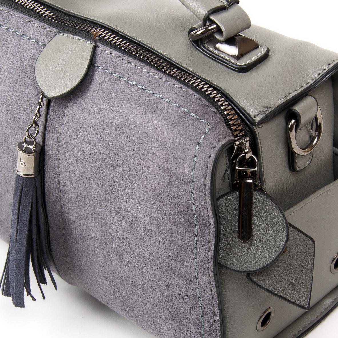 Жіноча модельна сумка з замша Fashion 53377 Сірий - фото 3