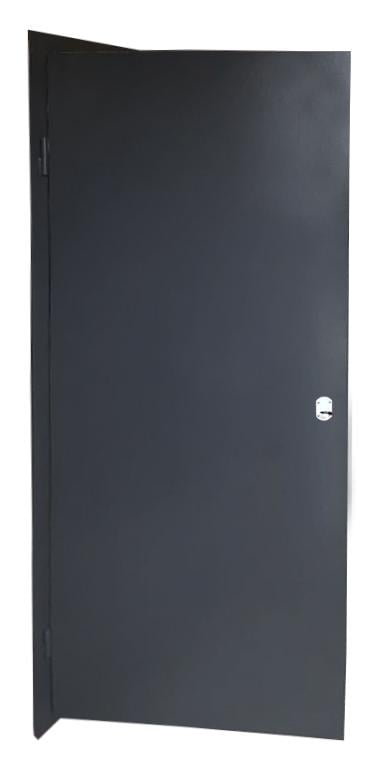 Дверь входная MSM Техничка утепленная левая металл с двух сторон 0,4 мм порошковая краска 2020х860 мм Антрацит (95559-025358)