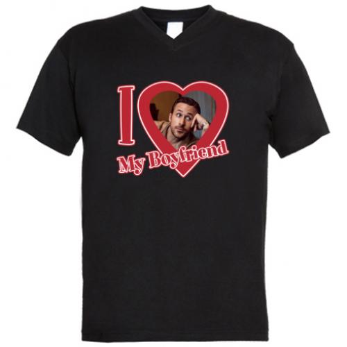 Футболка чоловіча з V-подібним вирізом My boyfrend Ryan Gosling 2XL Чорний (16063728-2-195429-XXL)