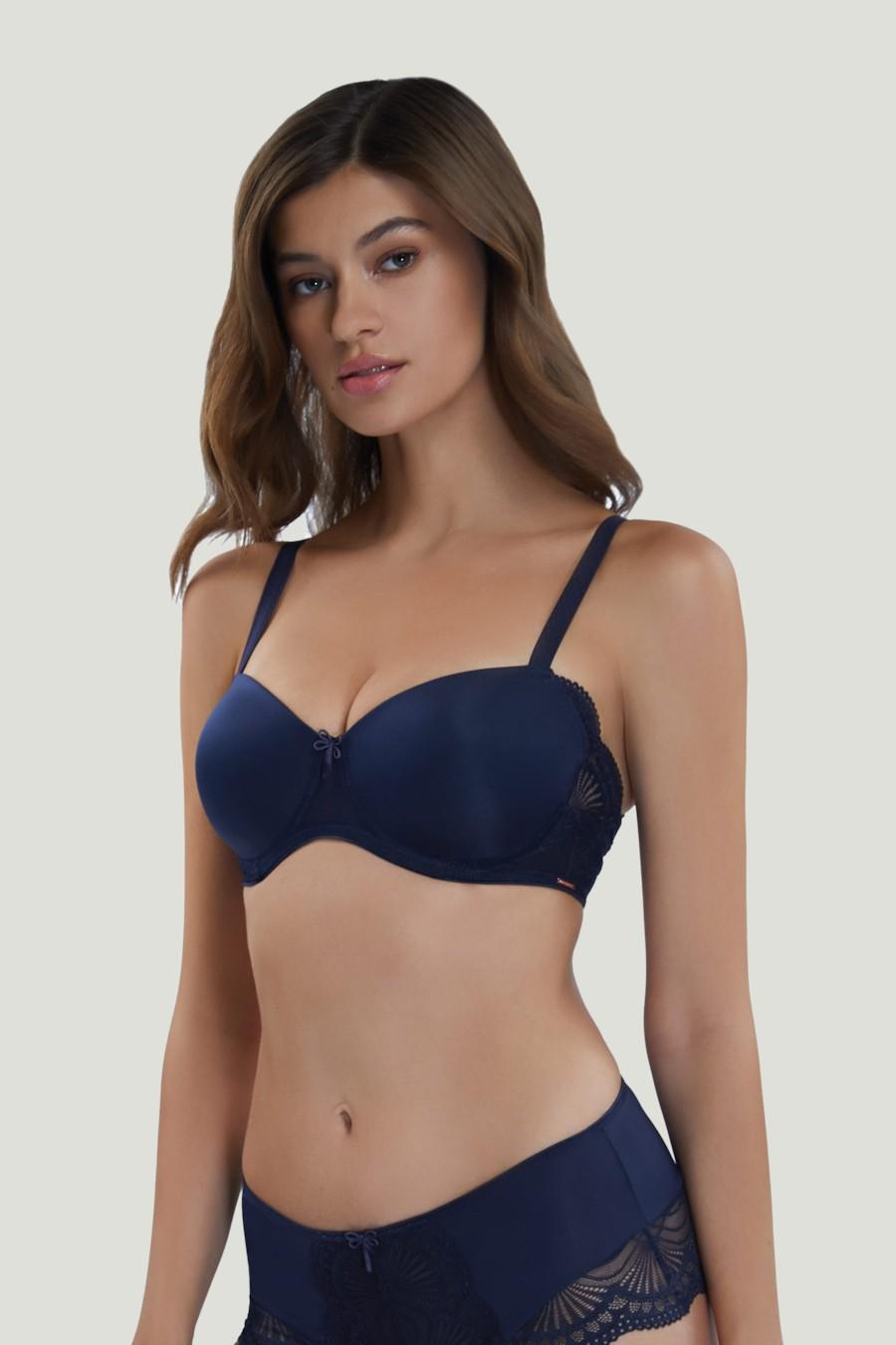 Бюстгальтер з ущільненою чашкою Marc&Andre 85F Синій (65603)