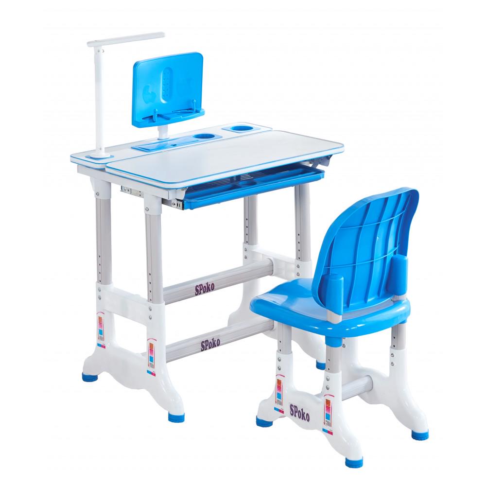 Парта и стул с подсветкой SPOKO LT03 Синий